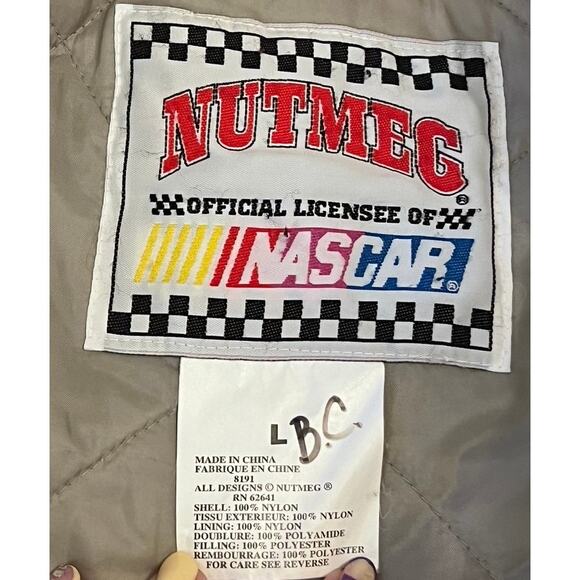VTG 90s Dale Earnhardt Nascar Nutmeg Mills Racing Embroidered Jacket L #3 Hats - Picture 10 of 16